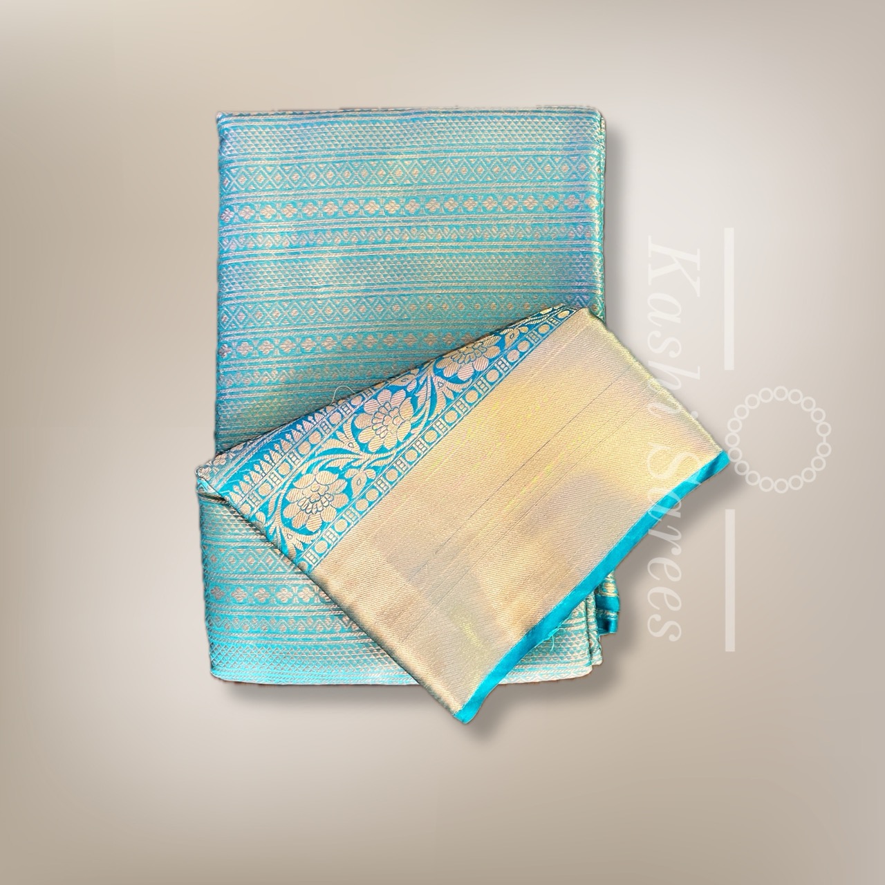 Sea Green Golden Banarasi