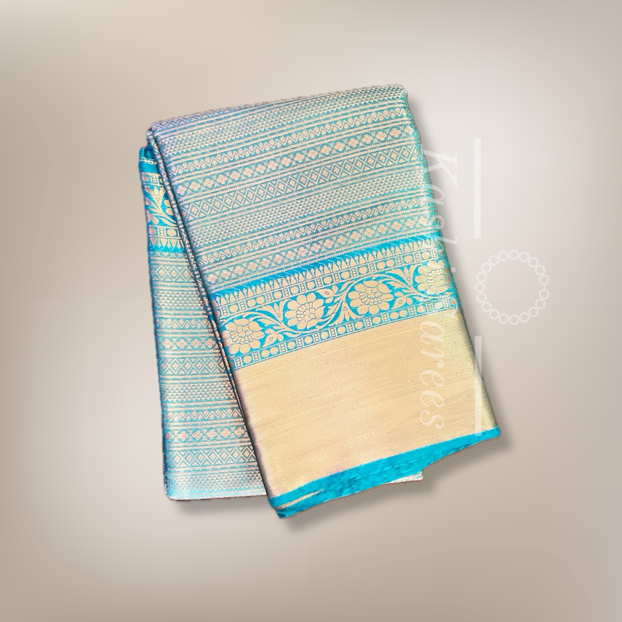 Sea Green Golden Banarasi