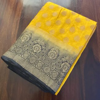 Yellow Banarasi Silk