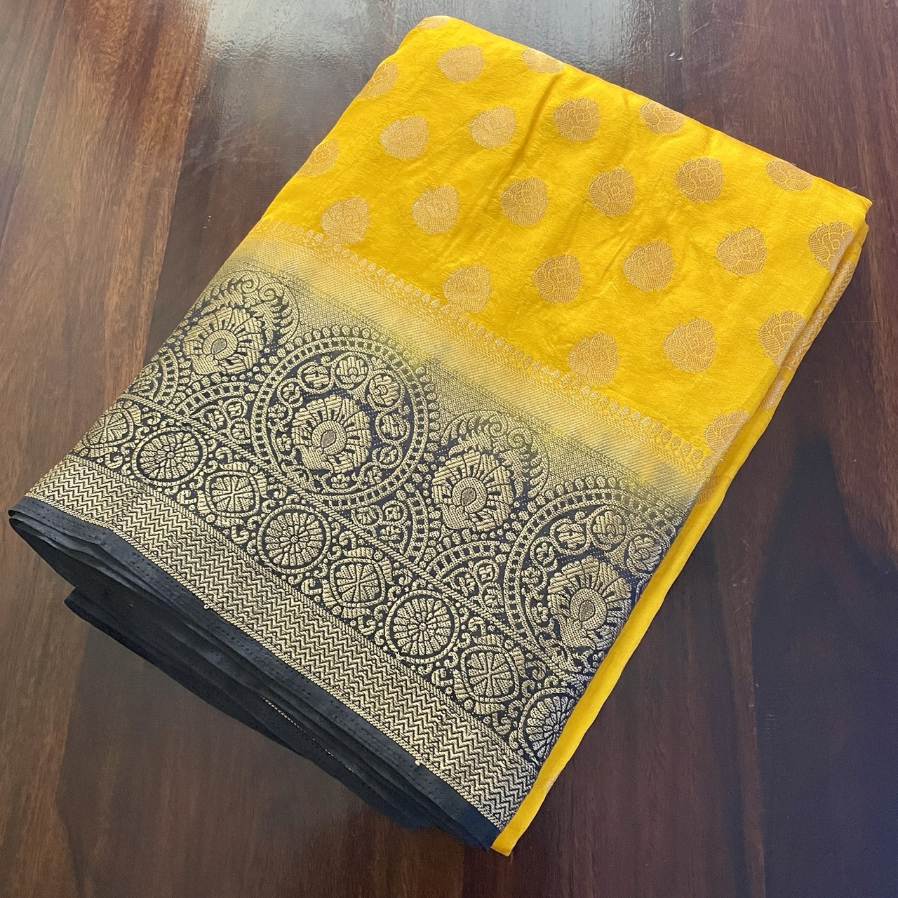Yellow Banarasi Silk