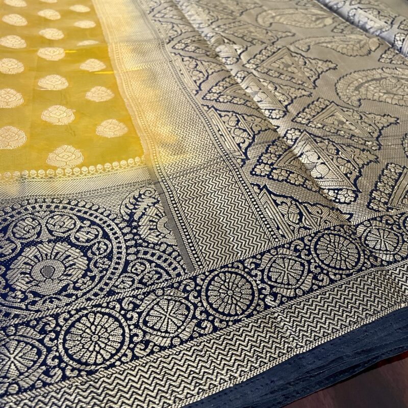 Yellow Banarasi Silk