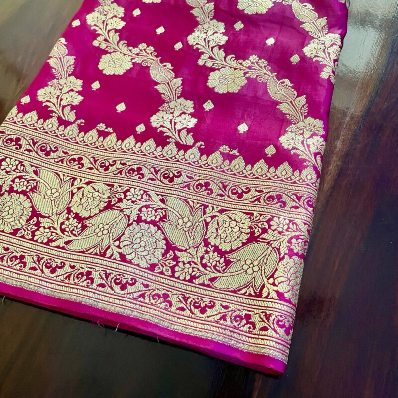 Bright Pink Saree
