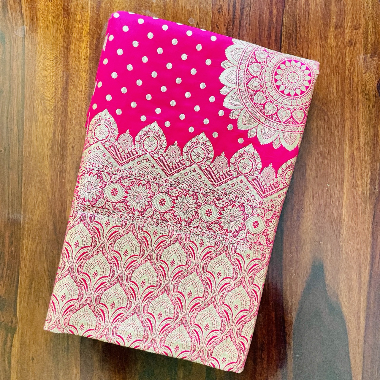 Pink Katan Silk Banarasi