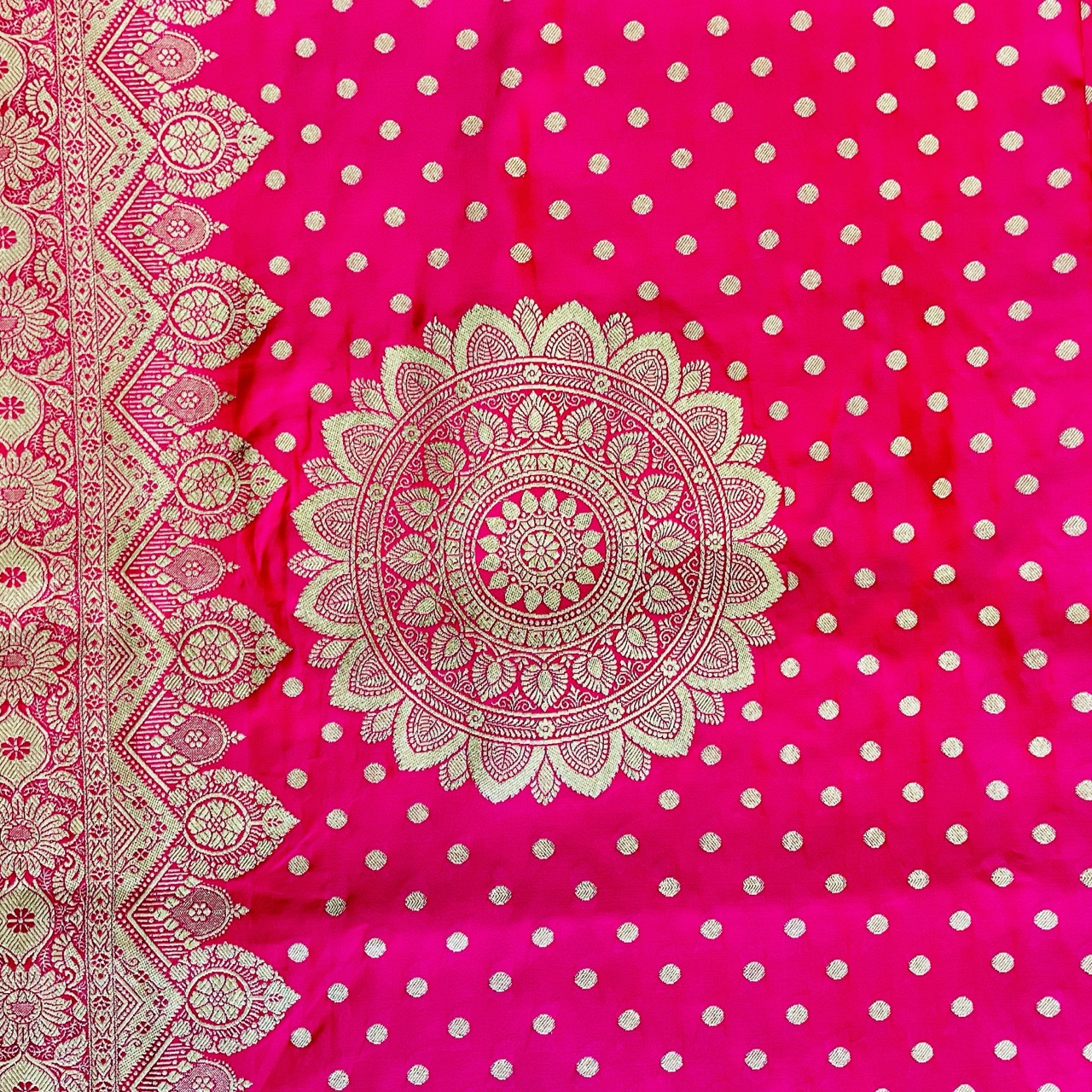 Pink Katan Silk Banarasi