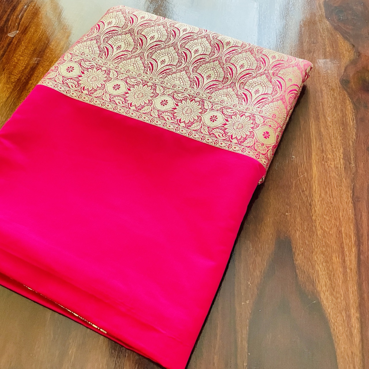 Pink Katan Silk Banarasi
