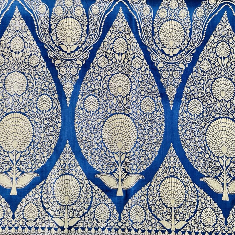 Blue Katan Silk Banarasi