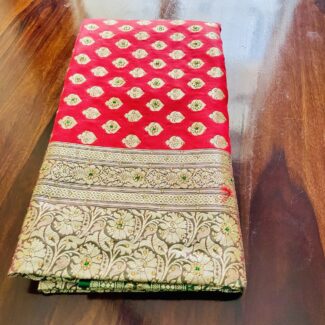 Mauve Pink Green Banarasi