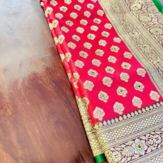 Mauve Pink Green Banarasi
