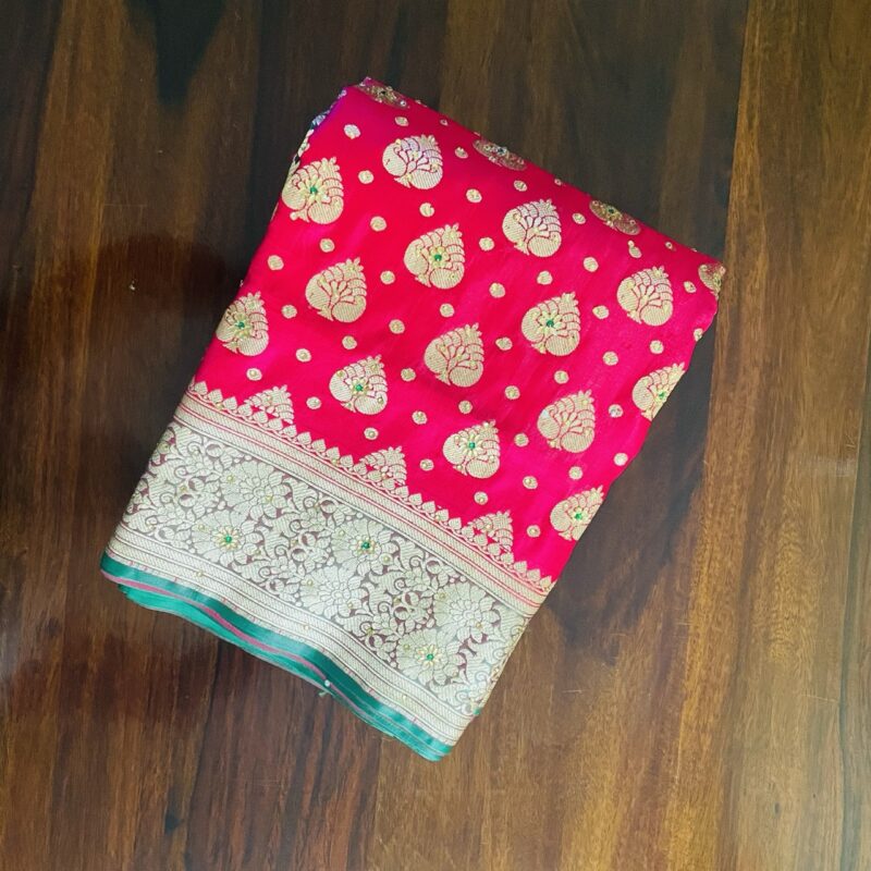 Pink Sea Green Banarasi Pink Sea Green Banarasi