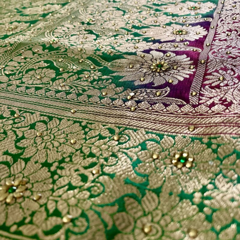 Pink Sea Green Banarasi Pink Sea Green Banarasi