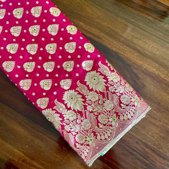 Pink Sea Green Banarasi