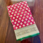 Mauve Pink Green Banarasi
