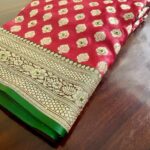 Mauve Pink Green Banarasi