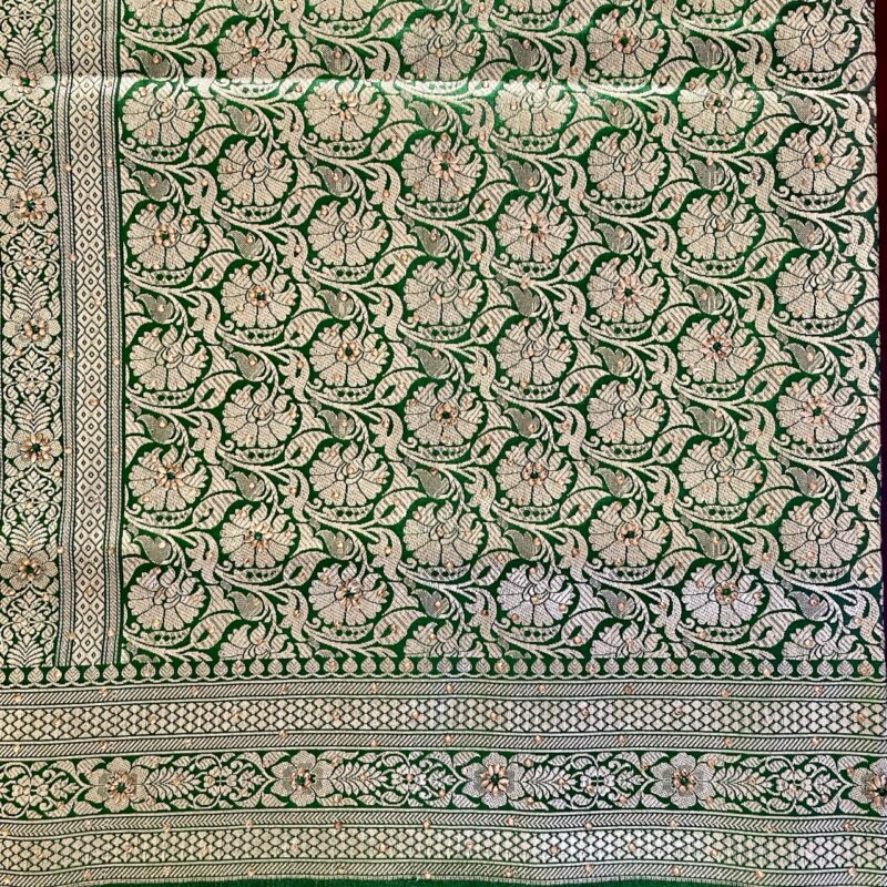 Mauve Pink Green Banarasi
