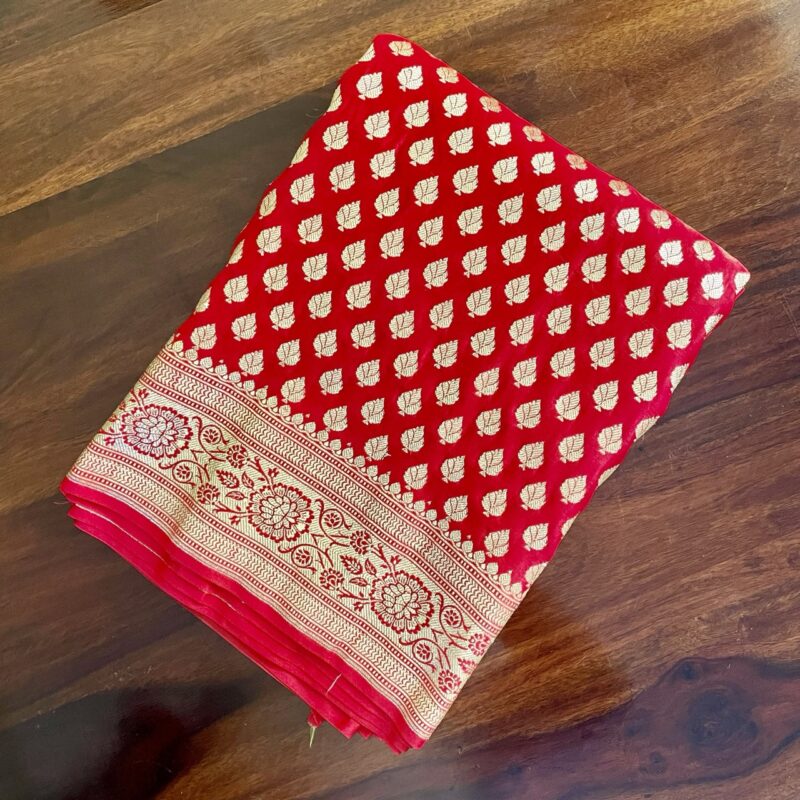 Red Golden Saree Red Golden Saree