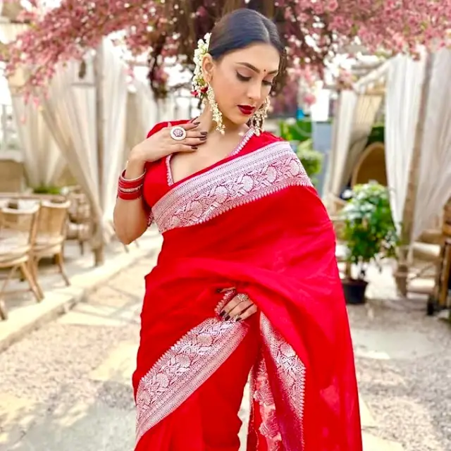 Red Banarasi Soft Silk Red Banarasi Soft Silk