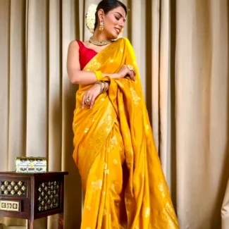 Mustard Yellow Banarasi