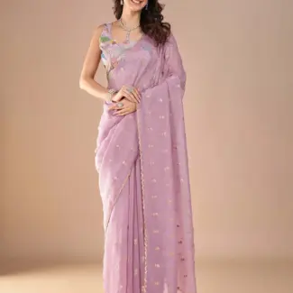 Careys Pink Embellished Designer Saree