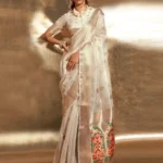 Sandal Woven Design Designer Saree