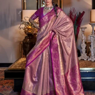 Coral Tree Woven Design Designer Saree