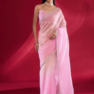 Kobi Pink Embellished Designer Saree